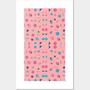 Minimal Geometric Seamless Pattern Posters and Art